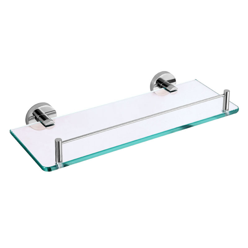 Bathroom Wall Mounted Storage Shelf Tempered Glass Storage Rack