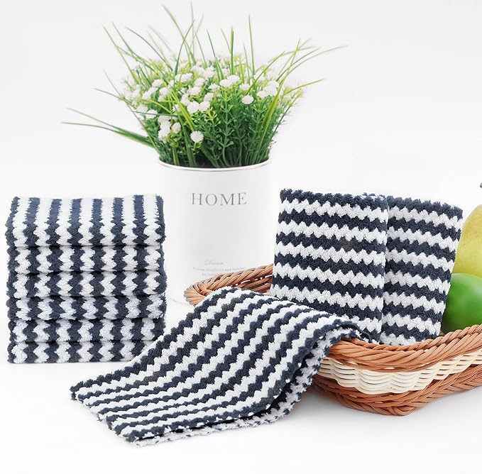 Kitchen Dish Cloth Ultra Soft and Absorbent Towel Reusable Fast Drying