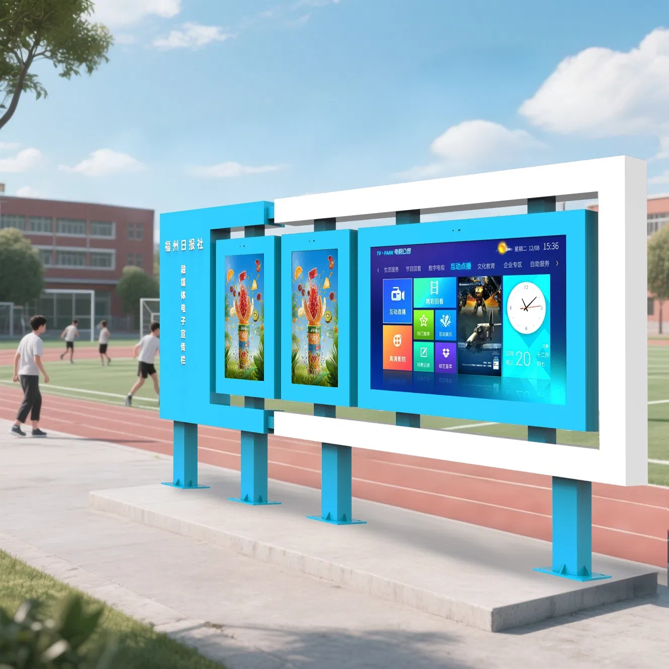 Touch-Enabled Public Service Terminal for Pdf/Word/Excel File Browsing Digital Signage