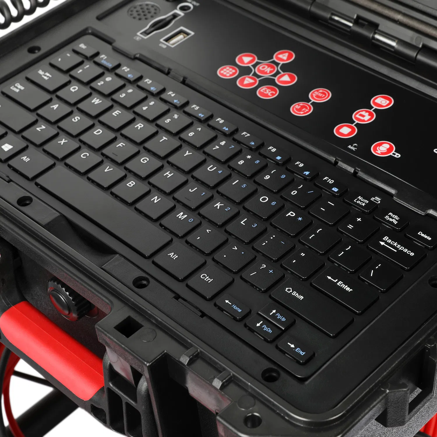 Drainage Detective Camera Mutifunctional Control Box with Wireless Keyboard and 13.3-Inche Screen