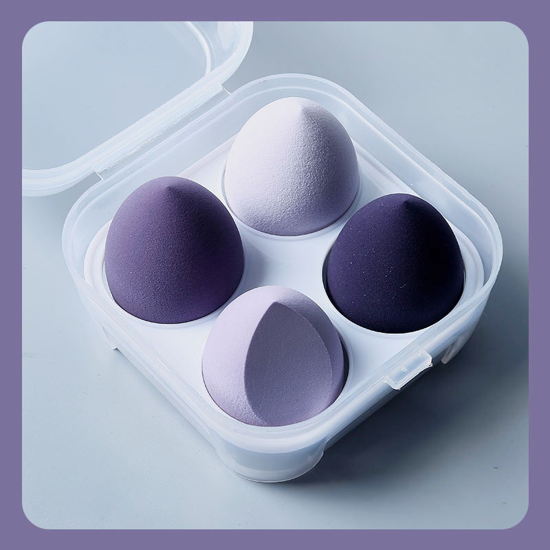 Mix Color Makeup Sponge Cosmetic Powder Puff Make up Foundation Sponge Blender in Plastic Box