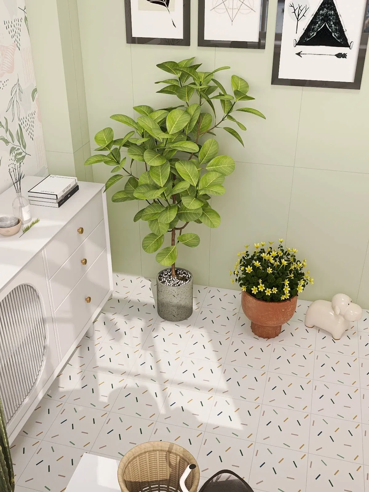 New Fashion Decoration Small Size 200X200mm F2132 Bathroom Kitchen Porcelain Floor Wall Tile