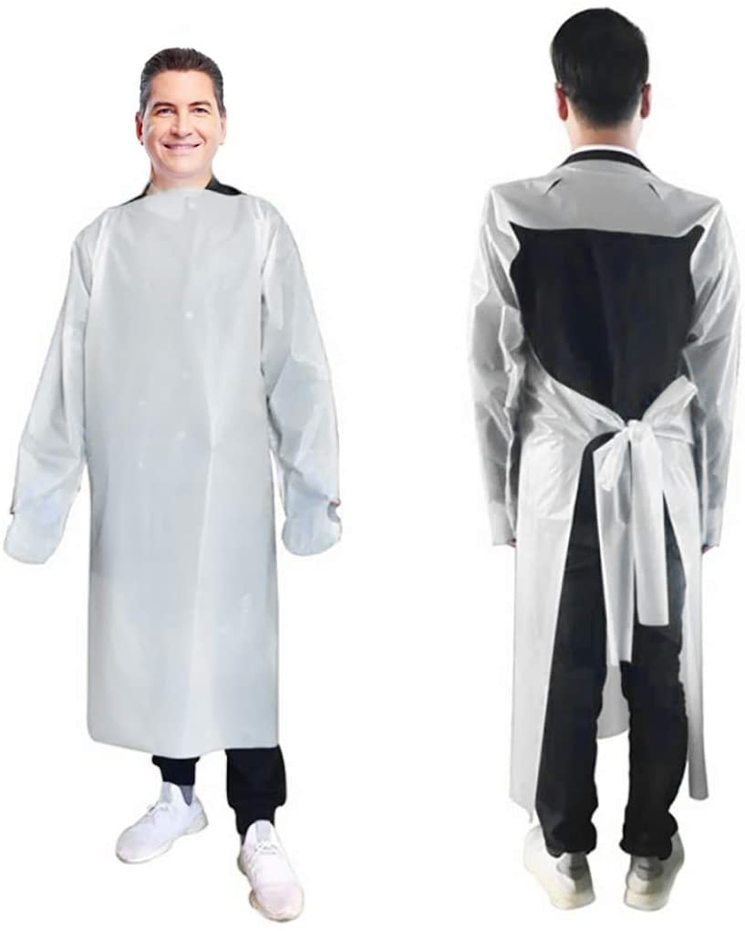 Waterproof/Plastic CPE/Poly/PE/PP/Nonwoven Disposable Protective Isolation Gown for Visitor