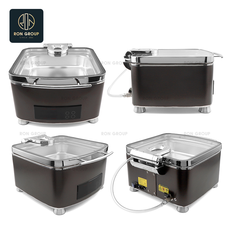 Wholesales Square Hotel Catering Supplies Restaurant Stainless Steel Electric Food Warmer Chafing Dish with Lid