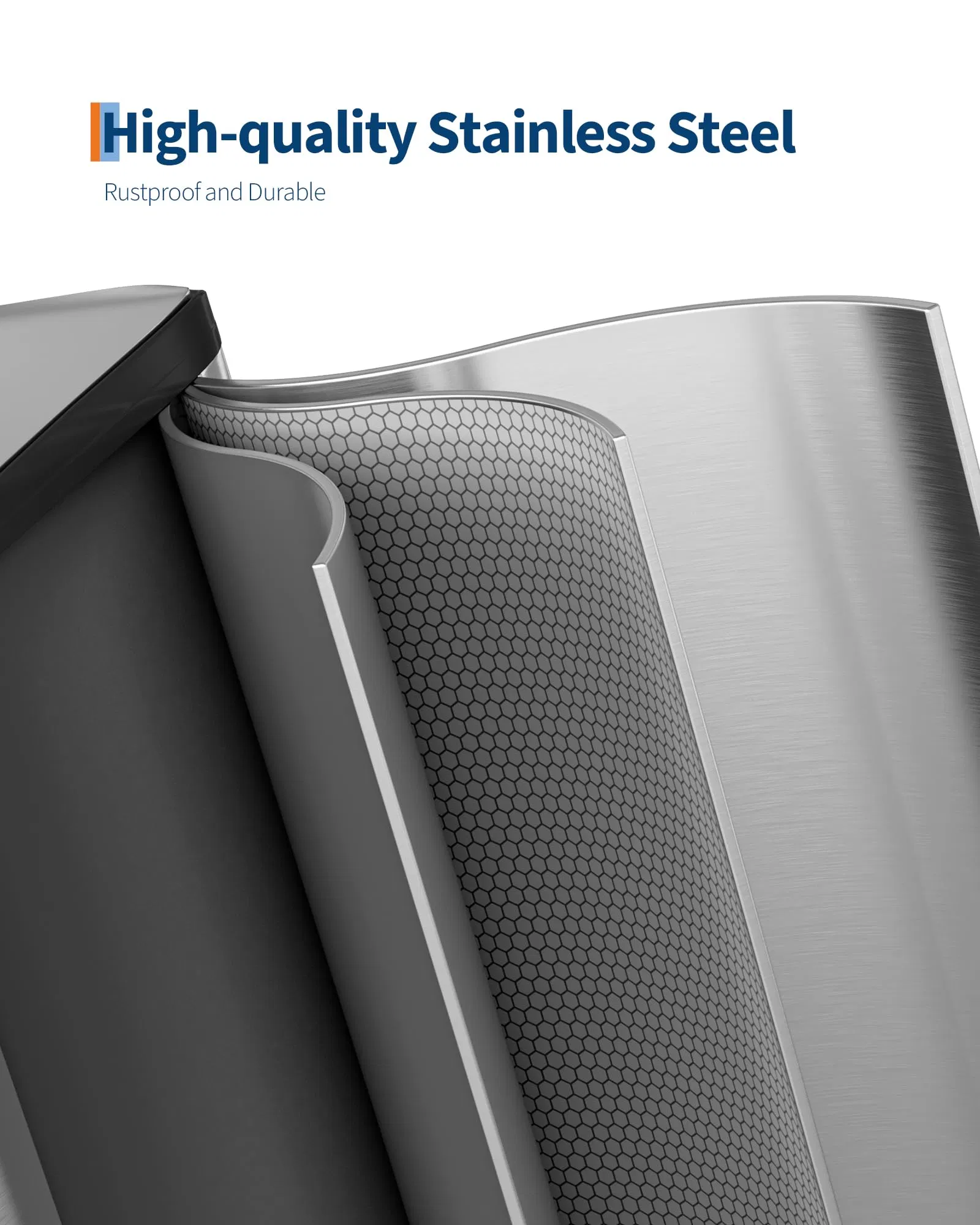 Wholesale OEM ODM Customised Stainless Steel Double Garbage Trash Can Dustbin with Lid for Kitchen