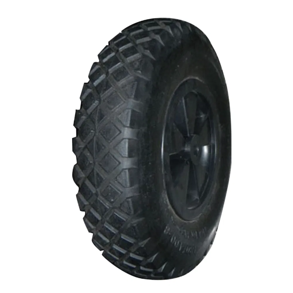 16" Flat Free Solid PU Wheelbarrow Wheel