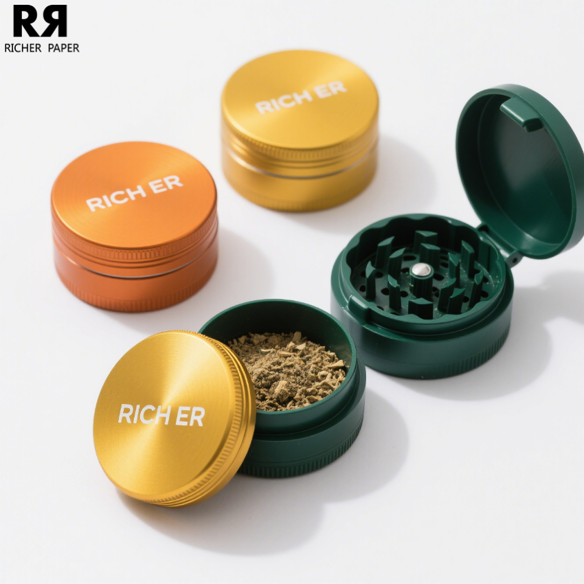 Factory Hot Selling Degradable Grinder 55mm Two-Layer Environmentally Friendly Wheat Straw Grinder Custom Logo Grinder