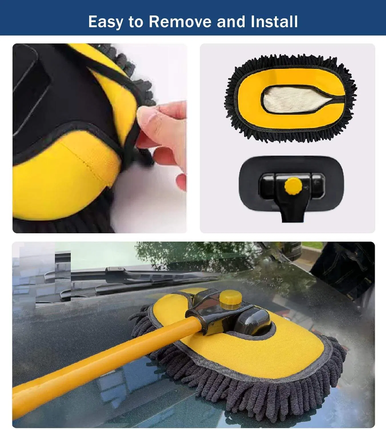 Сменная насадка-щетка для мойки авто из микрофибры