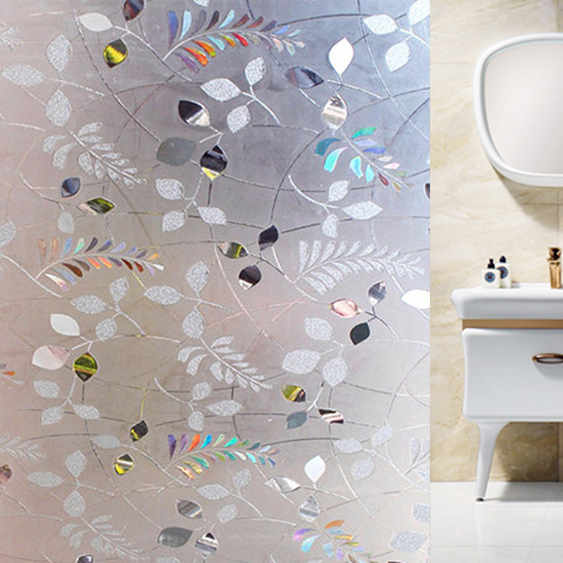 Anti UV Stained Static Cling Glass Window Privacy Film for Window Sticker Bathroom Decals