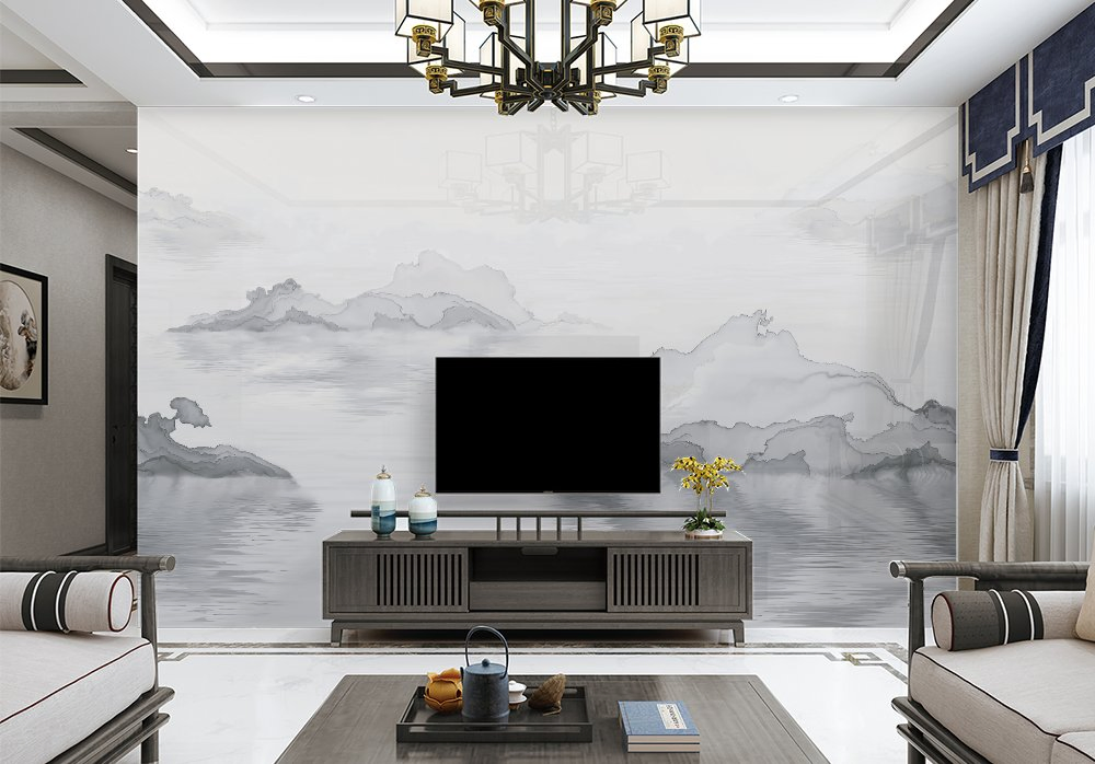 China Mountain and Sea Old Fashion High Quality Porcelain Big Slab Sintered Stone 1200*2400mm