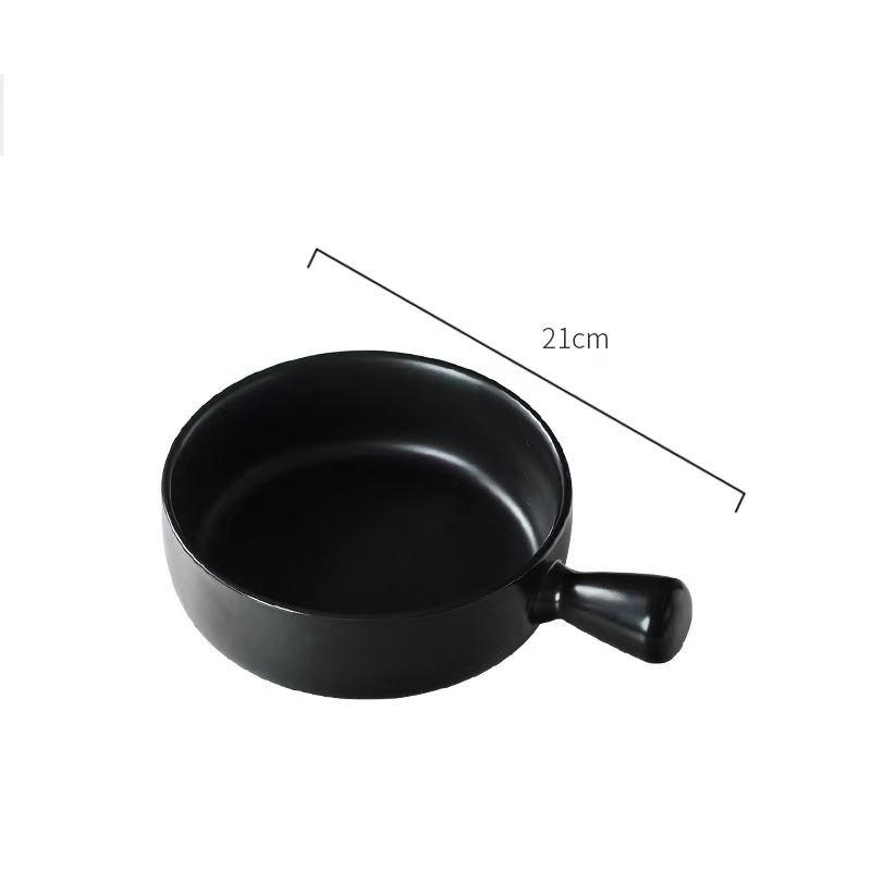 Wholesale New Function Baked Rice Nordic Style with Handle Simple Bowl