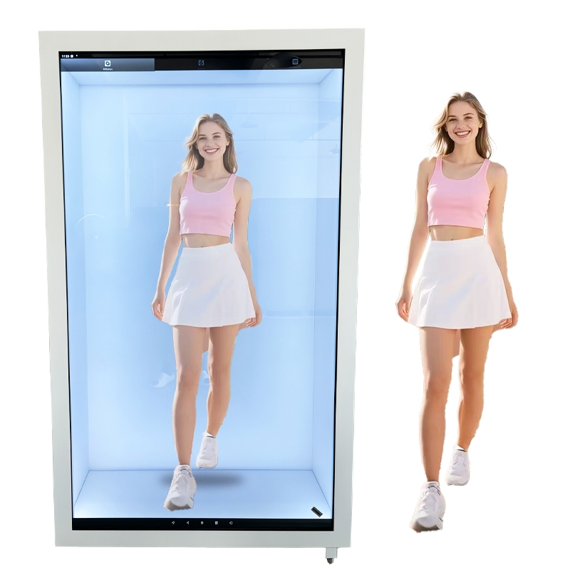 Прозрачный 3D голографический LCD-витрина 86 дюймов с ИИ и сенсорным экраном