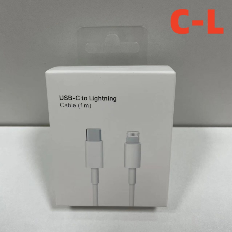 (USBC 20W EU UK US adapter) Type C Computer and Phone Charging Cable Fast Charging Data Cable 5A 100W White USB Type-C Cable 3A USB C to Lightning Cable