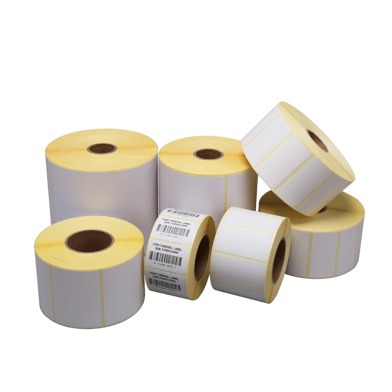 Wholesale Blank White Direct Thermal Barcode Self Adhesive Paper Labels Sticker Rolls