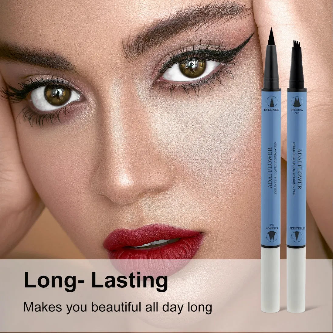 Customization Waterproof Smudge Proof Long Lasting Liquid Eyebrow Pencil Eyeliner Wholesale Cosmetics