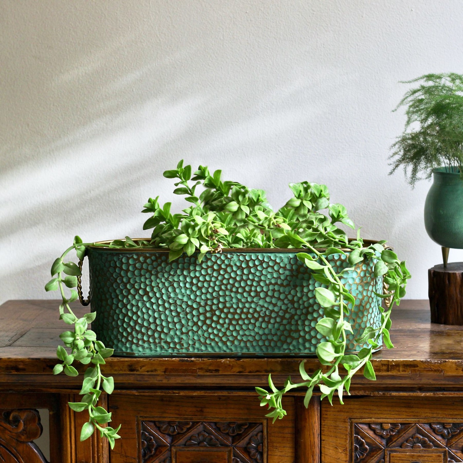 Горшок металлический оцинкованный декоративный