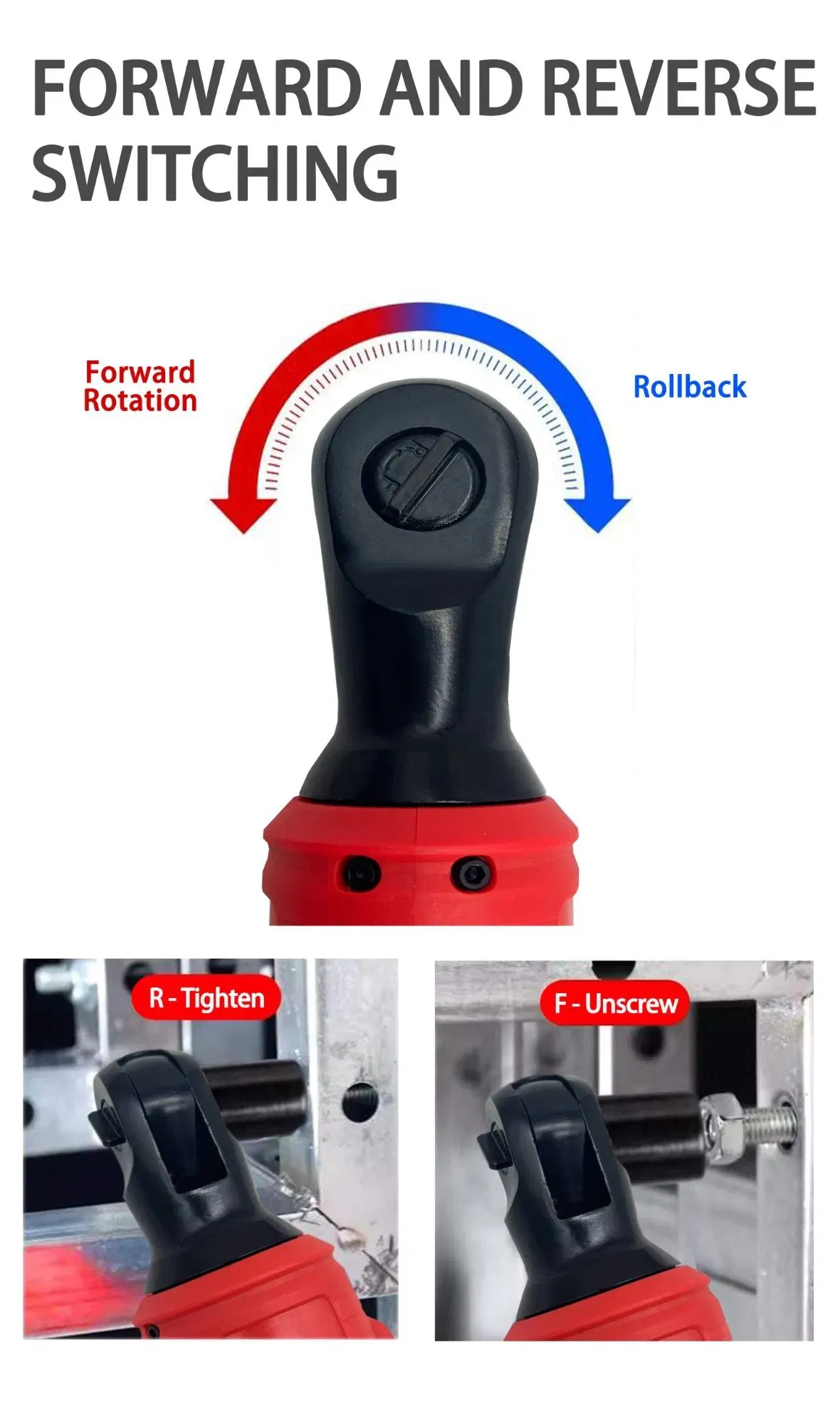 Glgw Electric Repair Tool Wireless Right Angle Ratchet Wrench Portable High Torque Brushless