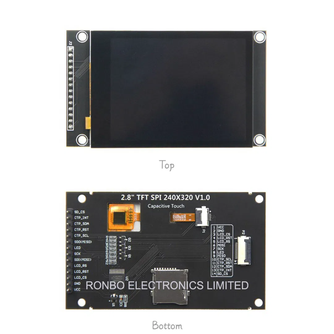 2.8inch Capacitive Touch IPS Spi LCD Module Ili9341 with IPS Screen Type and PCB Board