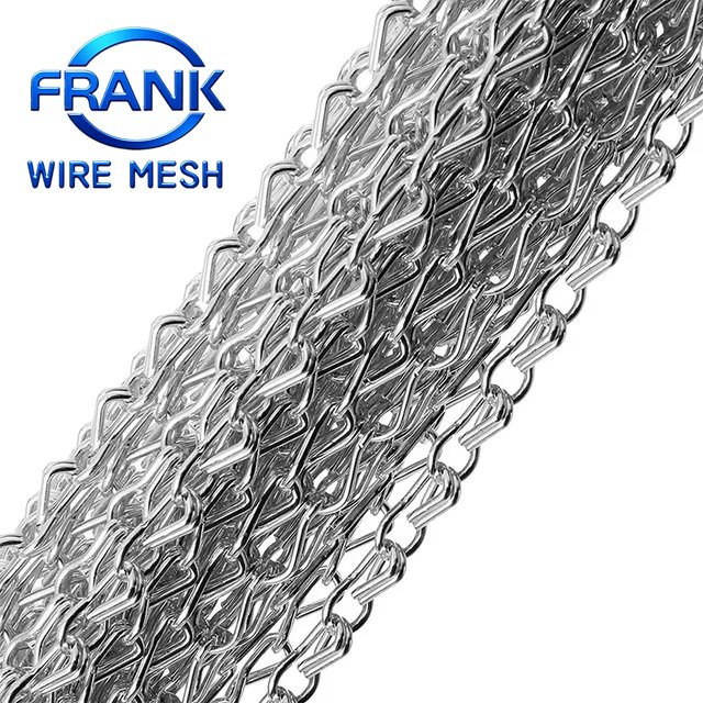 Decorative Aluminum Double Hooks Chain Link Fly Screen Metal Mesh Curtains for Interior Room Divider