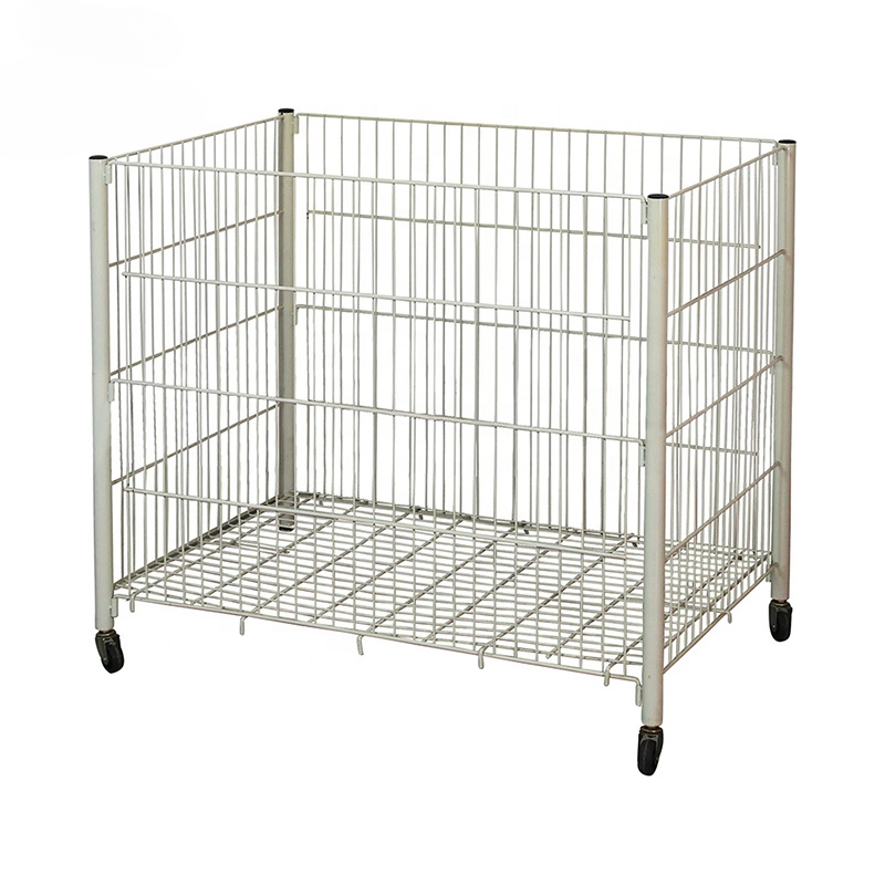 Wholesale High Quality Supermarket Home Metal Display Wire Mesh Rack Shelves Storage Basket