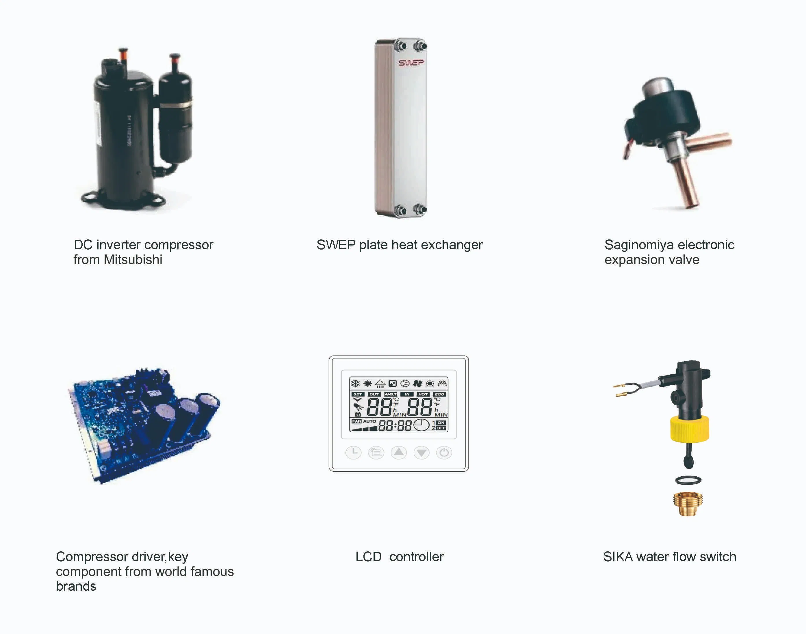 R32 Air Source Split DC Inverter Air to Water Heat Pump 3 in 1 for Heating Cooling Domestic Hot Water a+++ Sg Ready