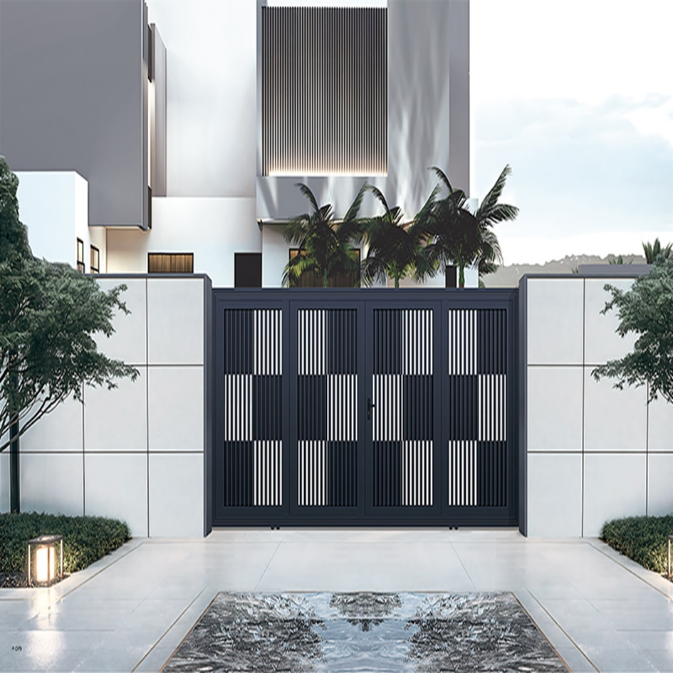 Wholesale Factory Garden Courtyard Metal Steel Modern Steel Entrance Door