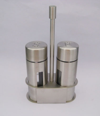 Export High Quality Cheap Metal Condiment Bottles with Wire Stand