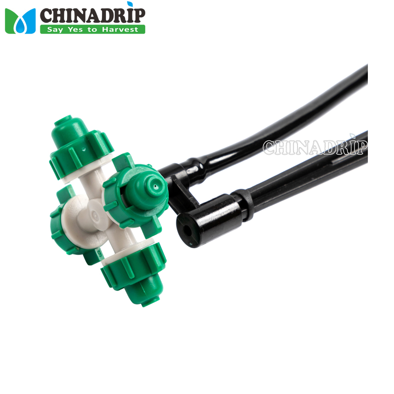 Farm Agriculture Four Way Watering Irrigation Four Outlet Fogger Nozzle Spray Mister