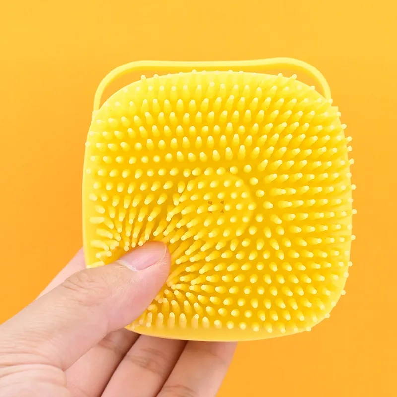 Eco Friendly Massage Scrubber Body Brush Shampoo Dispenser Silicone Bath Massage Soft Brush