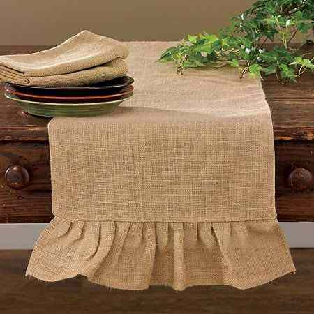 Wholesale 3ocm*1om Natural Burlap Table Runner Sewed Edge Jute Table Runner for Wedding