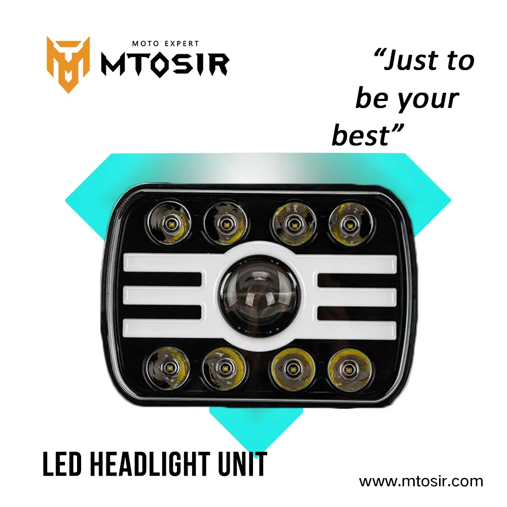 Universal Motorcycle 7x5 Inch LED Square Headlight