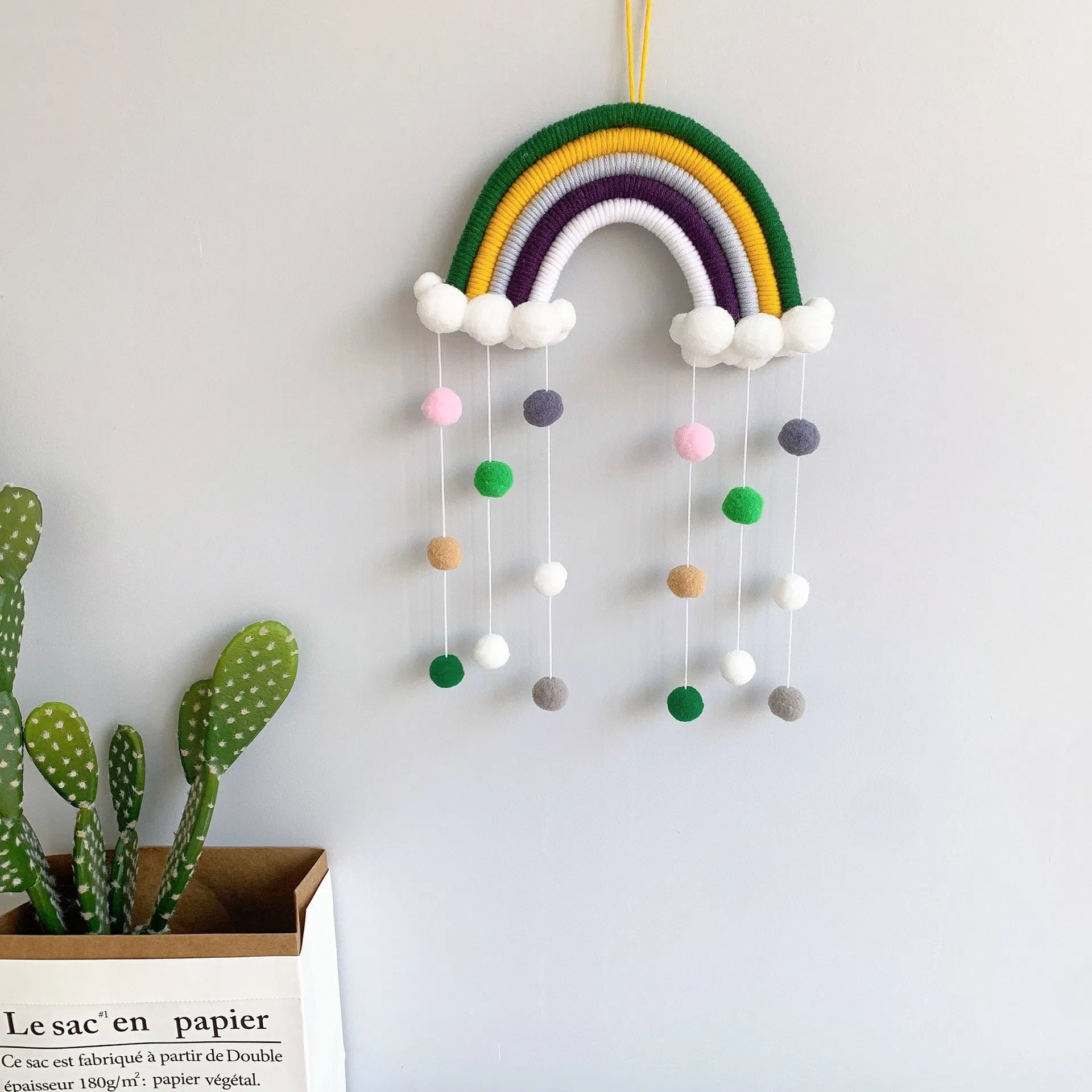 Rainbow Hanging Handmade Cotton Wall Decoration