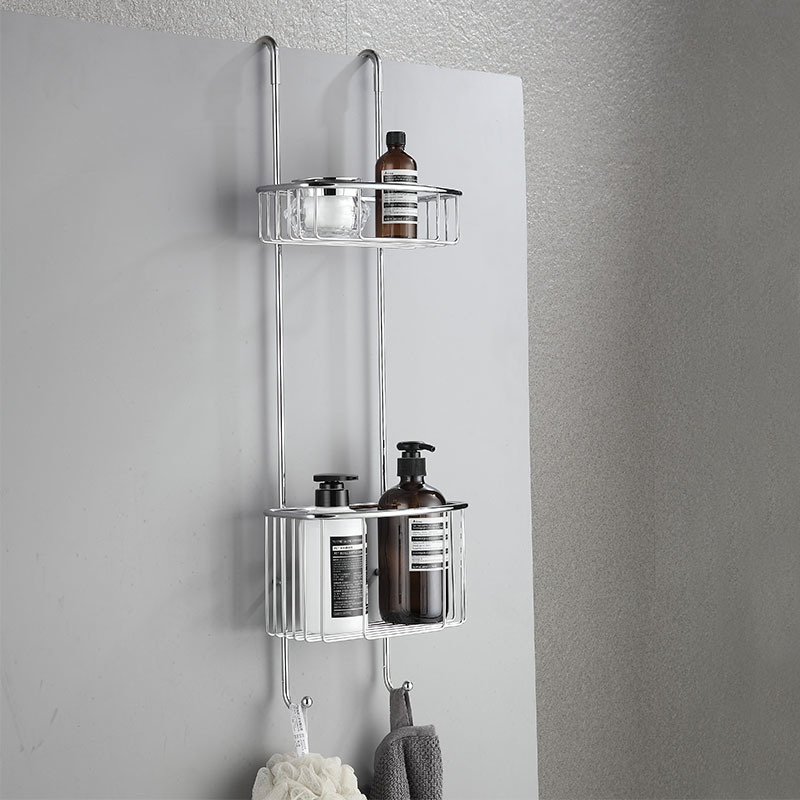 Bath Accessory Stainless Steel Hollow Rack Bathroom Shelves Hanging Basket