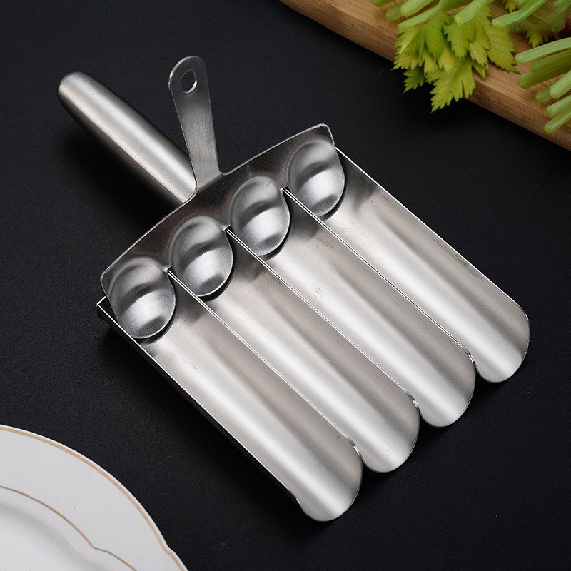 304 Stainless Steel Meatball Scoop Maker Mold for Fish Beef Easy-Release Non-Stick Rice Ball Dumplings Maker DIY Kitchen Tools
