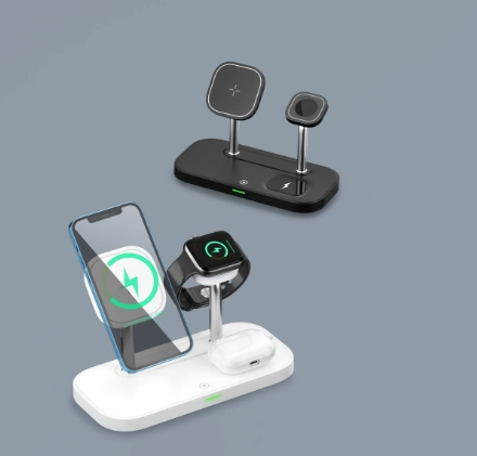 Desk Wireless Charging 3 in 1 Charger Magnetic 15W 3 in 1 Wireless Charger Charging Station for Phone Stand Fast Charger