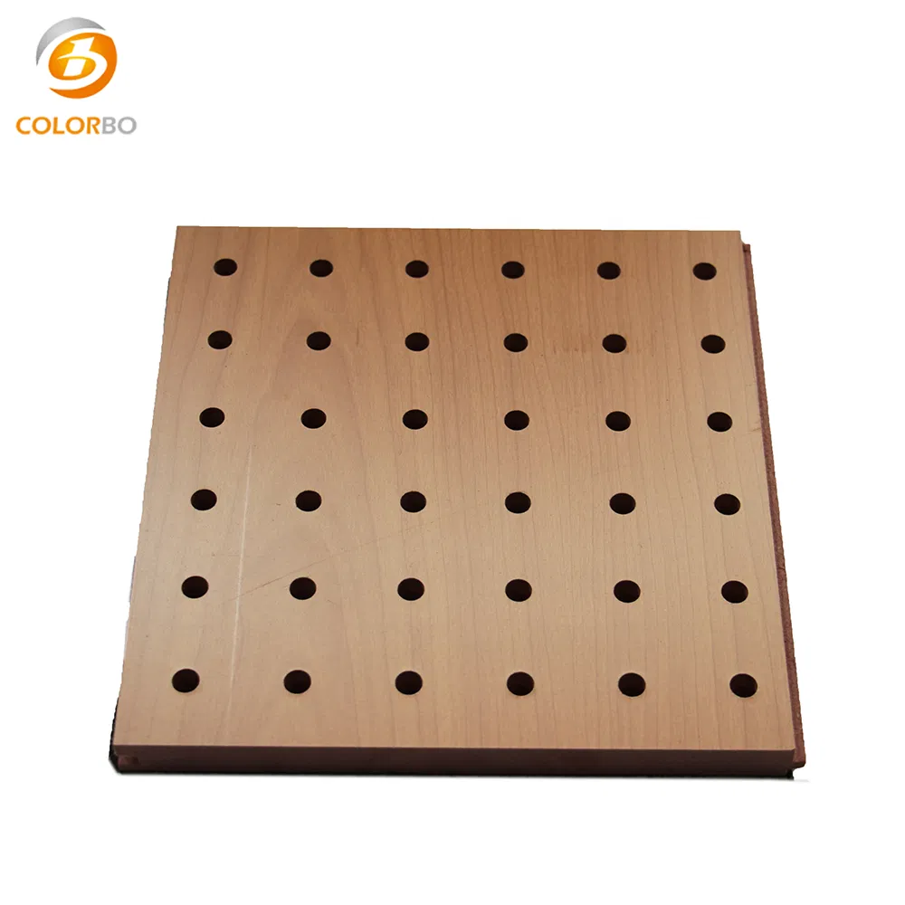 Wood Timber Veneer Perforated Wooden Acoustic Panel