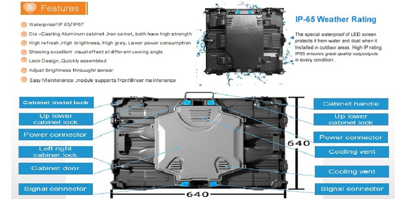 Waterproof IP65 P5 HD Outdoor LED Display Rental Stage Screen Wall