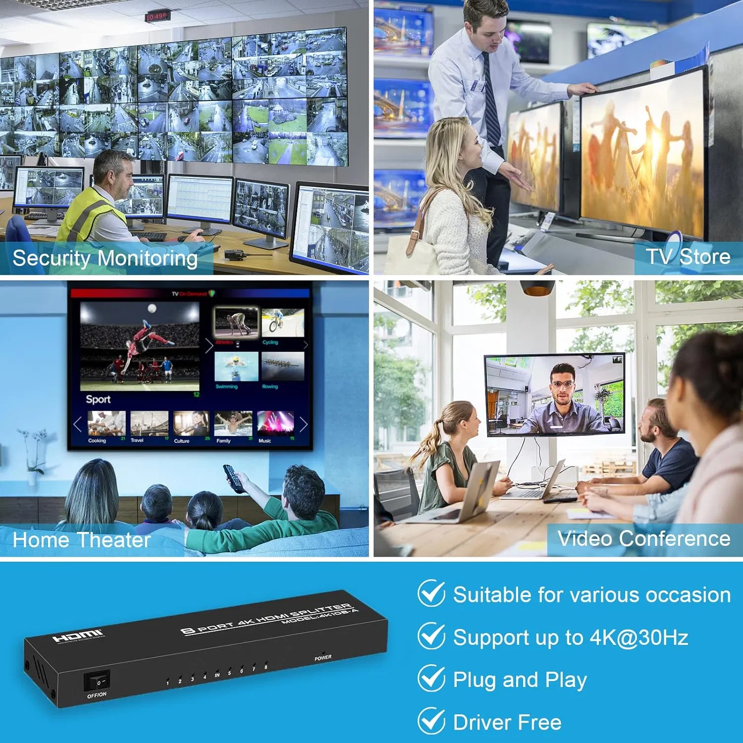 HDMI Splitter 1 in 12 out