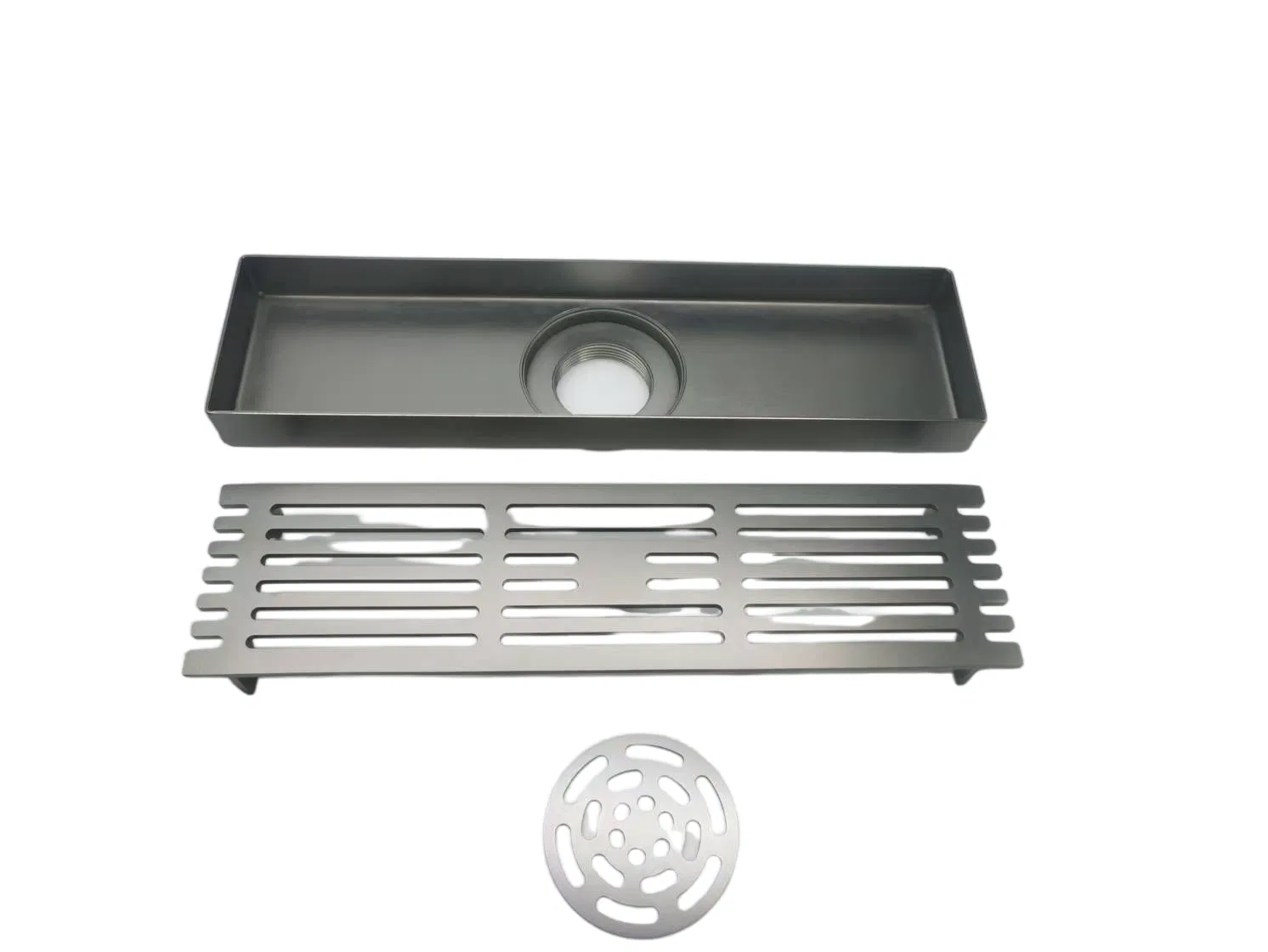 Premium Gunmetal Gray Drain for Sleek Bathrooms and Elegant Showers