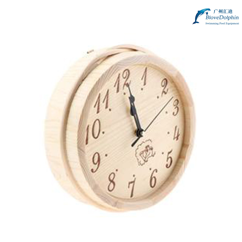 Sauna Room Wooden Clock Sauna Room Accessories Wall-Mounted Wooden Clock