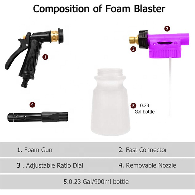 Foam Cannon Garden Hose End Sprayer Car Wash Snow Foam Gun