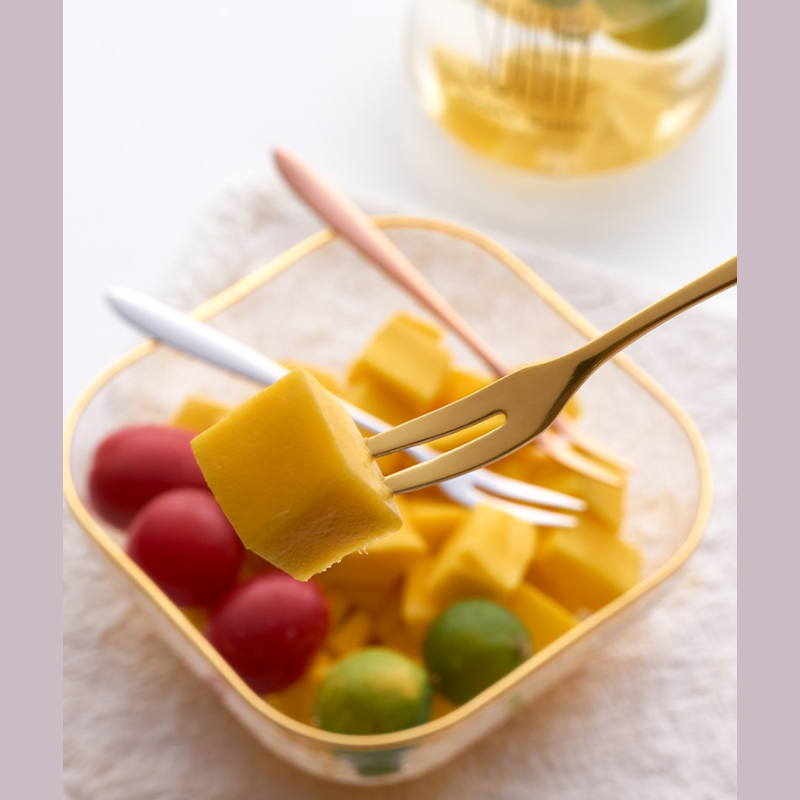 Wholesale Stainless Steel Reusable Dessert Cake Fork Fruit Fork