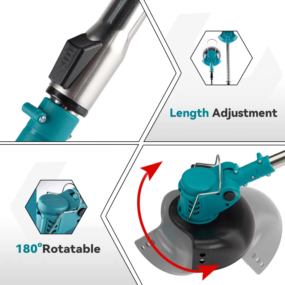 Electric Lawn Mower Cordless 7inch Length Adjustable Handheld Rechargeable Garden Pruning Tools