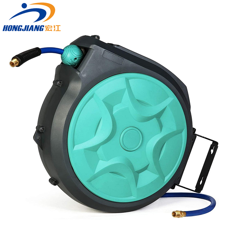 50FT 100FT 150FT Water Wall Mounted Auto Retractable Air Hose Reel Drum 5/16inch 3/8inch