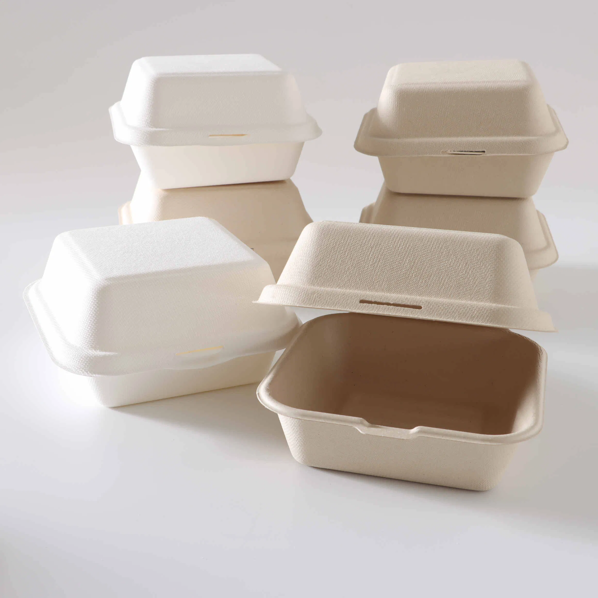 Wholesale Take-out Microwave Take-out Hamburger Boxes Paper Cutlery Food Containers
