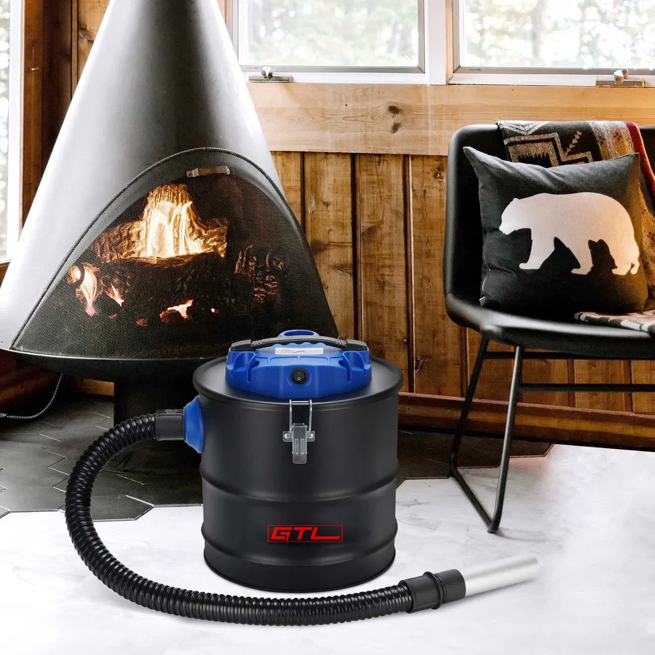 800W Electric Fireplace Barbecue and Stove Ash Vacuum Cleaner (EAC006-15L)