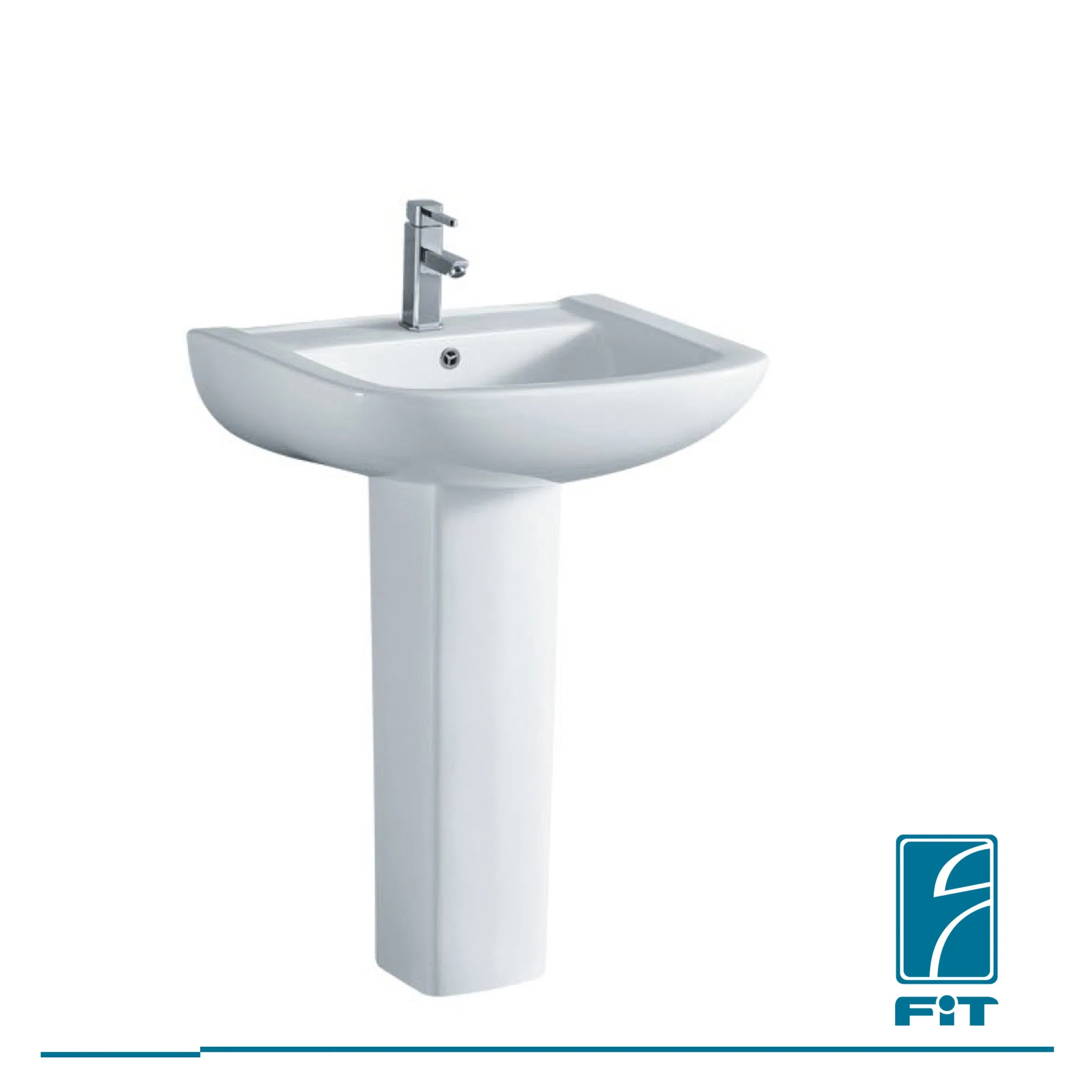 Hot Sale Standing Floor Pedestal Sink Porcelain White Ceramic Wash Basin for Bathroom