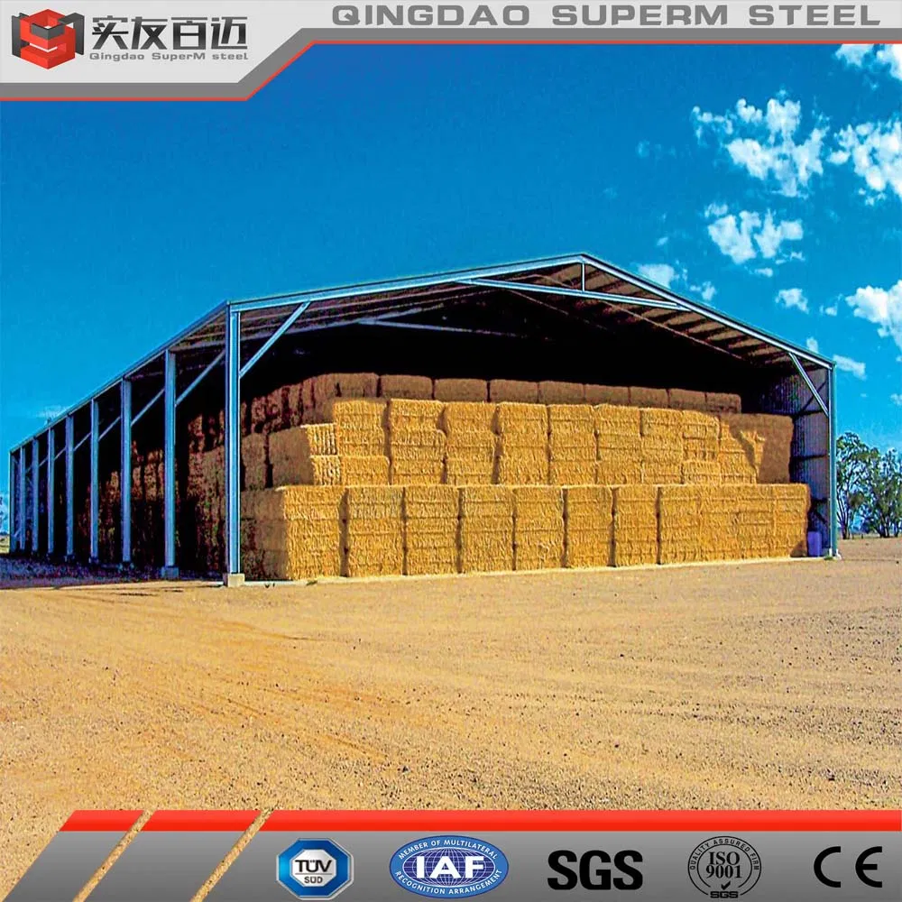 Prefab Light Steel Structure Hay Storage Shed Pre-Engineered Metal Building Material Kits