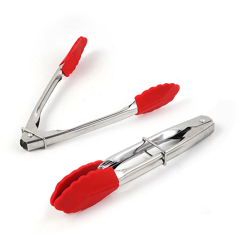 Food Serving Tong Stainless Steel BBQ Clip Clamps Barbecue Tongs