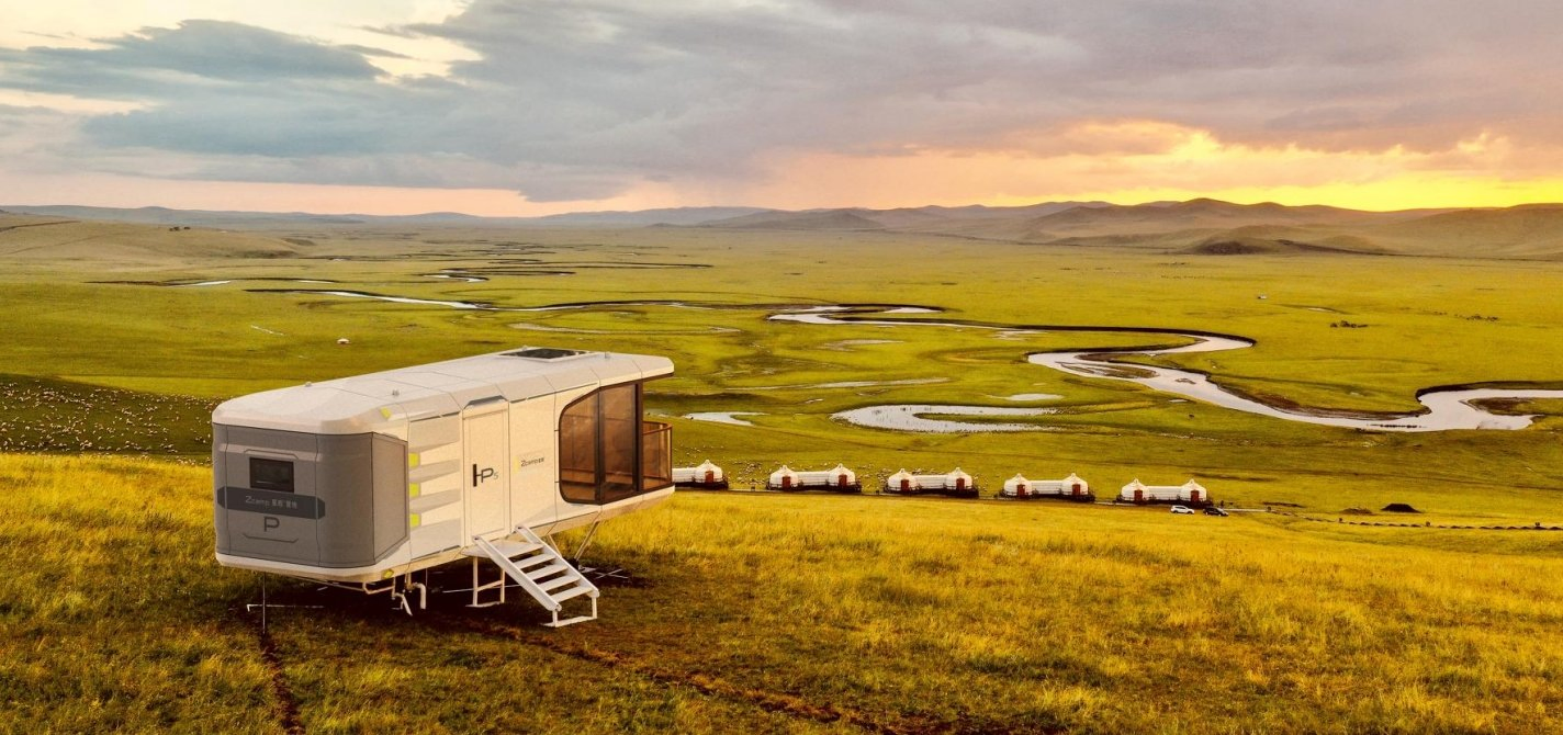 Portable Prefab Home Modular Prefabricated Space Capsule House 29.8 Square Meters